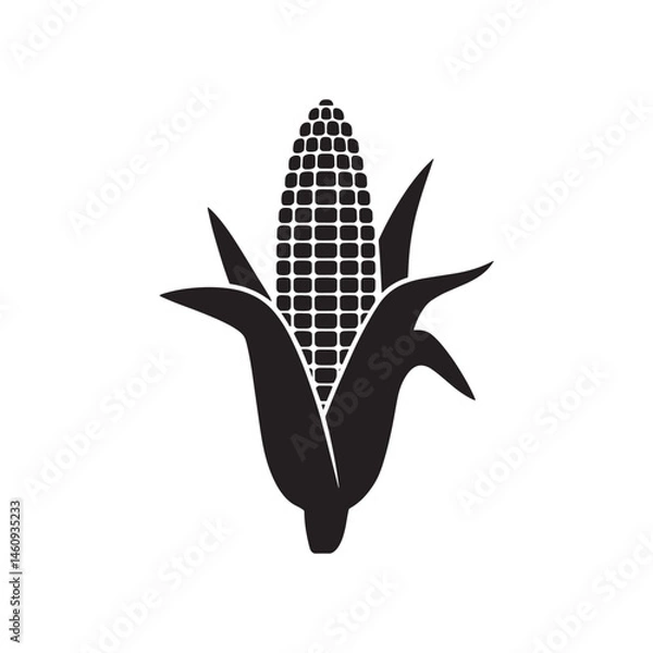 Fototapeta Corn silhouette vector icon design