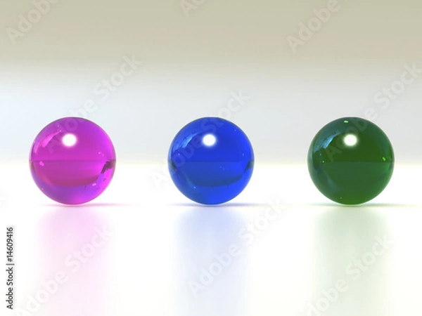 Obraz The three color symbol-sphere