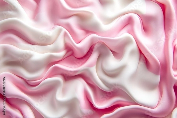 Fototapeta Delicate pink and white rippled texture with soft foam like patterns for visual appeal