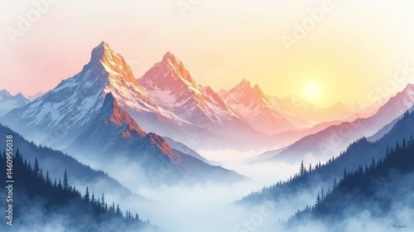 Obraz Awe-Inspiring Dawn: Nature's Majesty Unveiled