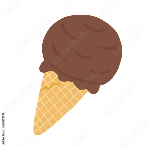 Obraz コーンアイスクリーム　チョコレート