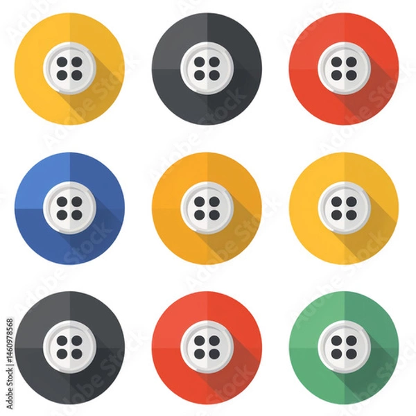 Obraz Shirt Buttons Illustration Vector Isolated on Transparent Background