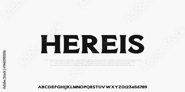 Obraz Modern bold font alphabet,Company logo design, Uppercase and number, design simple for technology, Urban, Sport and Movie, Vector illustration