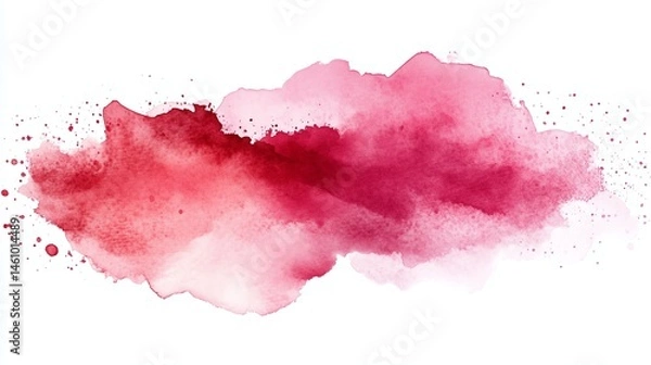 Fototapeta Pink Watercolor Vector Background - Soft Blush Tones with 50% Usable Space for Wedding and Invitations