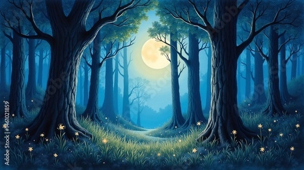 Obraz Whispering Trees of Twilight