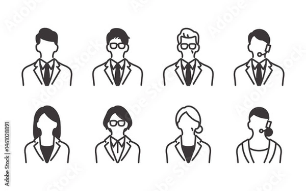Obraz ビジネスマンのアイコンセット