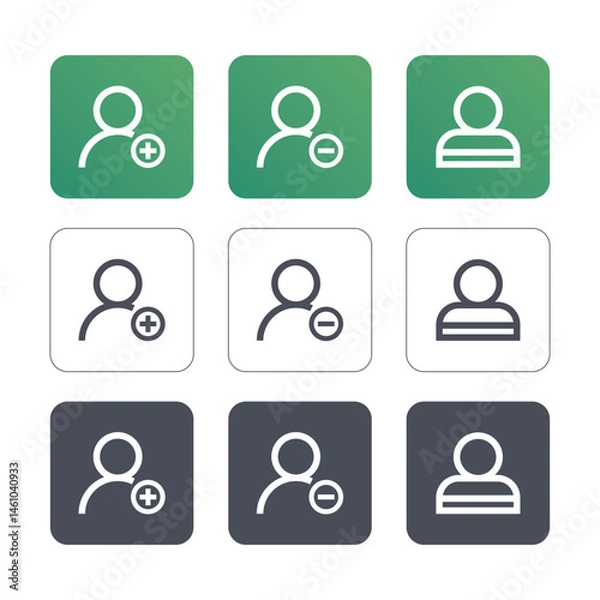 Fototapeta People icon collection Button set. Vector icon illustration
