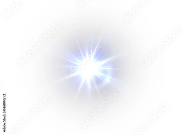 Obraz  PNG image featuring a dazzling burst of sunlight, radiant beams, magical glow, and a transparent effect that enhances the atmosphere of energy and brilliance.