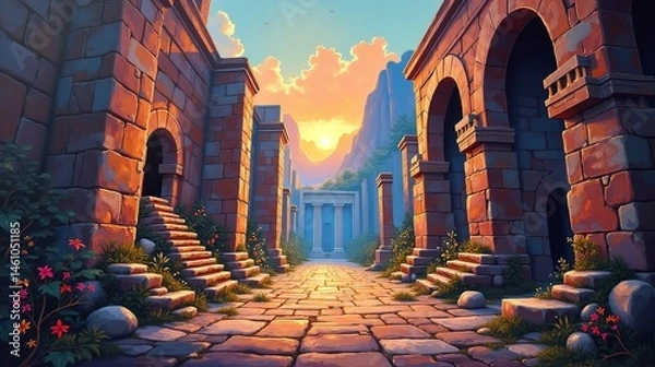 Obraz Timeless Exploration: A Journey Through Ancient Ruins