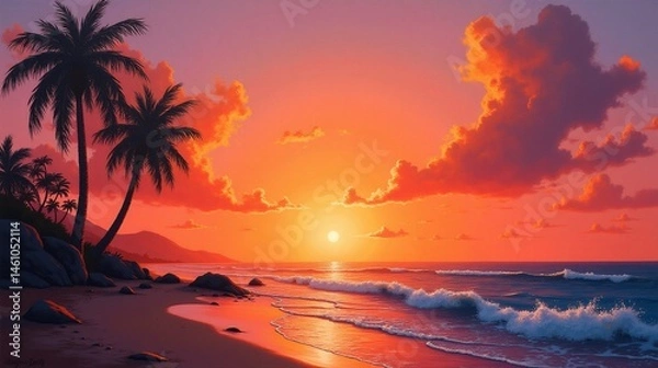 Obraz Fading Light: Sunset Serenity