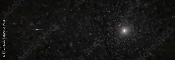 Obraz Infinite star cluster, inky black backdrop  Distant galaxies gleam , bright, constellations, cosmic