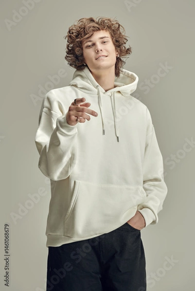 Obraz smiling gesture man