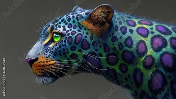 Fototapeta Vibrant Leopard Profile