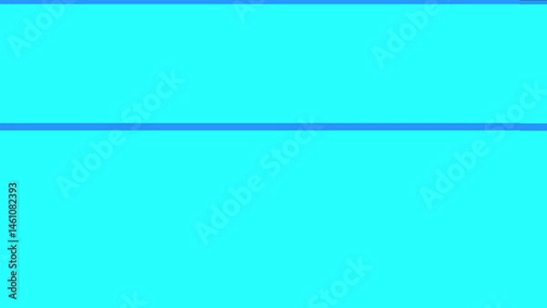 Fototapeta Solid turquoise background with two horizontal light blue lines.