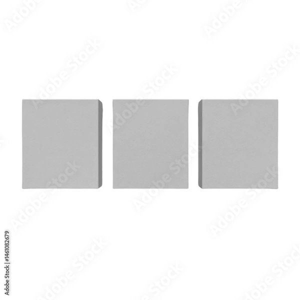 Obraz White Realistic Poster Mockup Isolated on Transparent Background