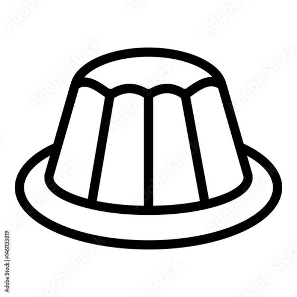 Obraz Jelly icon. Vector line icon