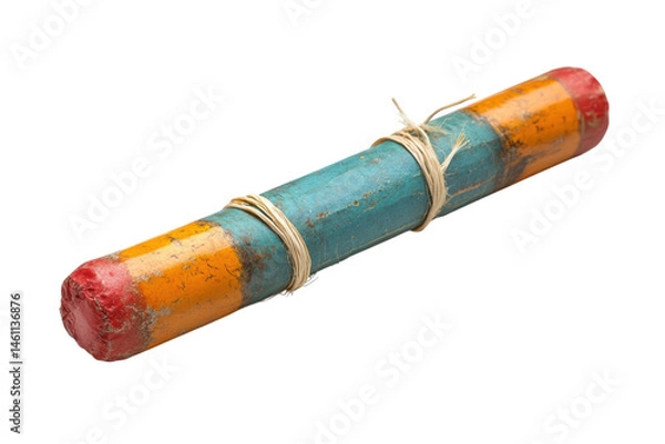 Fototapeta Painted wooden dowel object