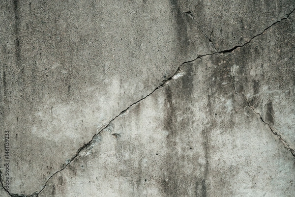 Obraz Concrete crack texture background texture. Grey crack wall 