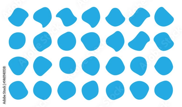 Fototapeta Blob shapes colorful and black collection vector design elements isolated. Random blob circles icon set.  Isolated on a white background.
