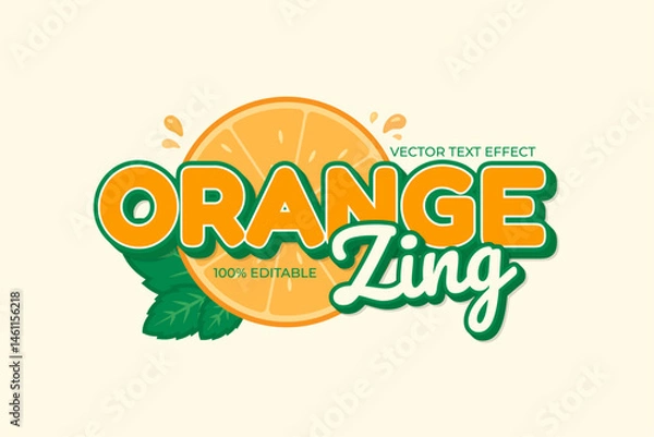 Obraz Orange zing editable text effect