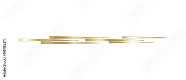 Obraz Classic, Elegant, and Glossy Gold Text Divider – Isolated on White.