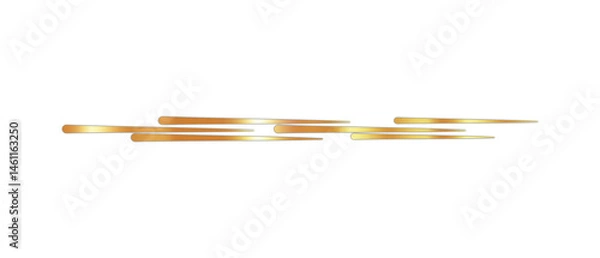 Obraz Classic, Elegant, and Glossy Bronze Text Divider – Isolated on White.