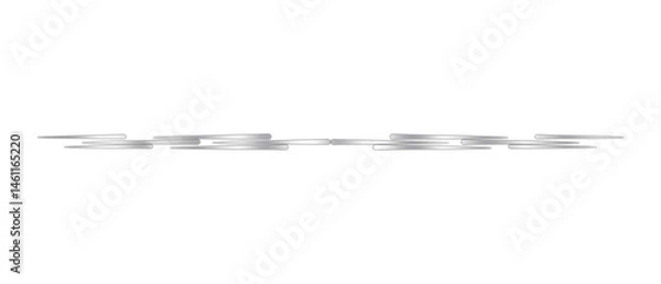 Obraz Classic, Elegant, and Glossy Silver Text Divider – Isolated on White.