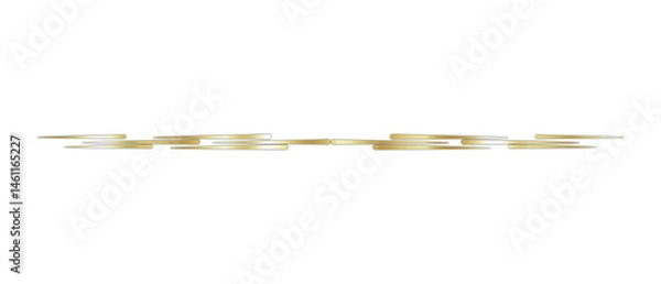Obraz Classic, Elegant, and Glossy Gold Text Divider – Isolated on White.