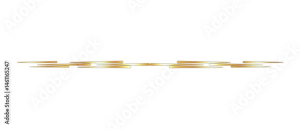 Obraz Classic, Elegant, and Glossy Bronze Text Divider – Isolated on White.