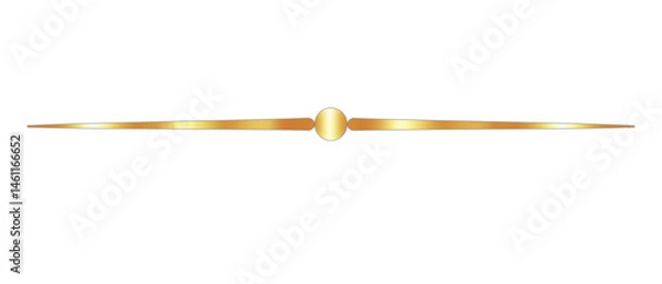 Obraz Classic, Elegant, and Glossy Bronze Text Divider – Isolated on White.