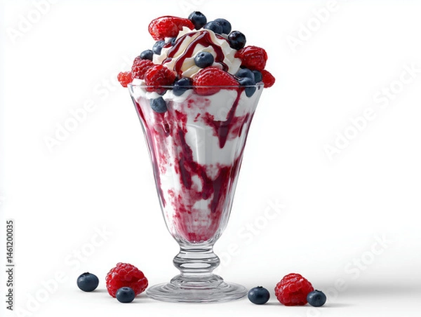 Obraz yogurt with berries