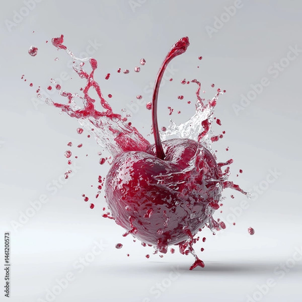 Obraz cherry in water