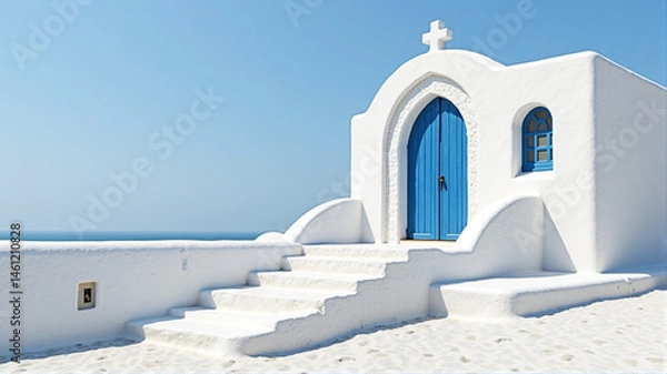 Obraz church in santorini