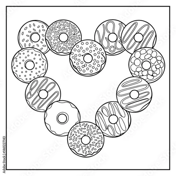 Fototapeta Comfy Patterns Bold and Easy Coloring Book for Kids and Adults