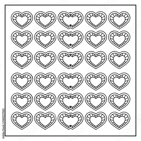 Fototapeta Comfy Patterns Bold and Easy Coloring Book for Kids and Adults