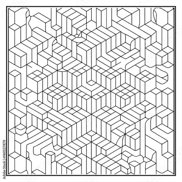 Fototapeta Comfy Patterns Bold and Easy Coloring Book for Kids and Adults
