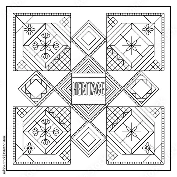 Fototapeta Comfy Patterns Bold and Easy Coloring Book for Kids and Adults