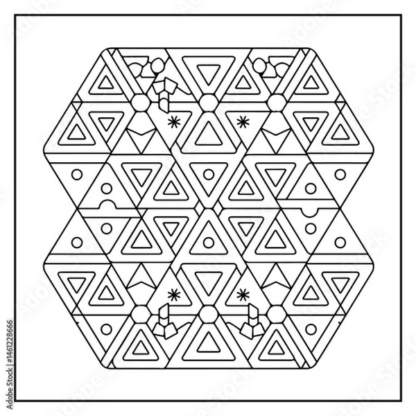 Fototapeta Comfy Patterns Bold and Easy Coloring Book for Kids and Adults
