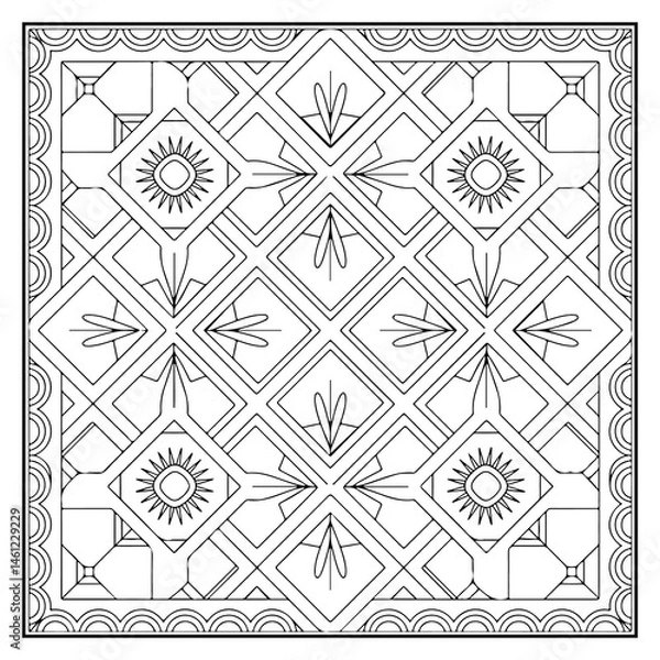 Fototapeta Comfy Patterns Bold and Easy Coloring Book for Kids and Adults