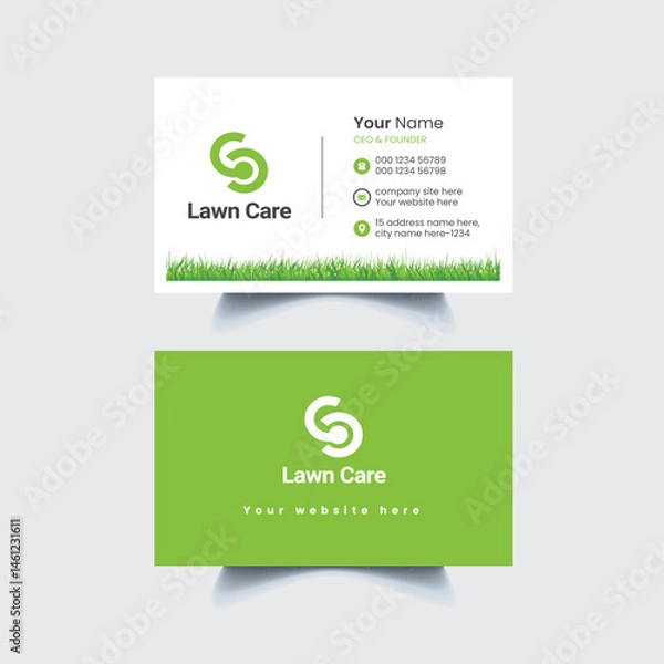 Obraz Lawncare Business Card Template