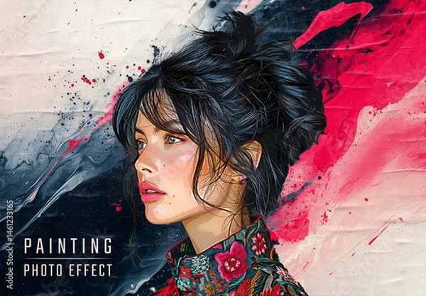 Obraz Pop Art Painting Photo Effect Mockup
