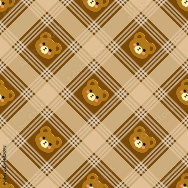 Fototapeta seamless pattern with bears