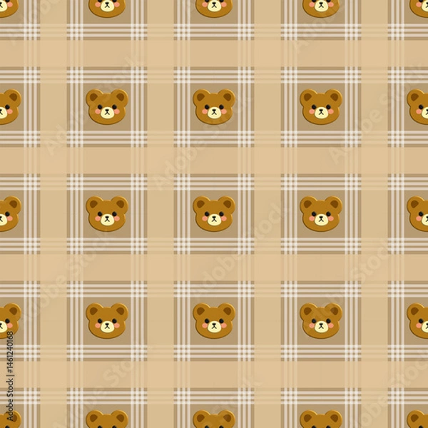 Fototapeta seamless pattern with bears