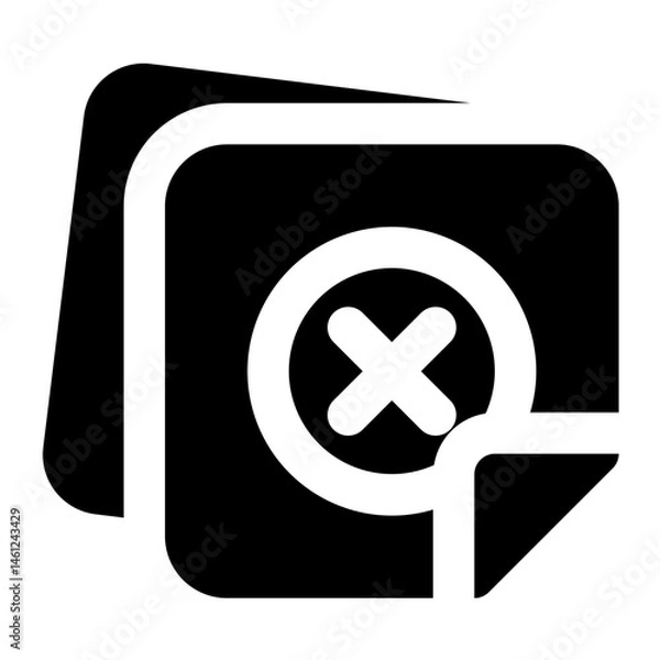 Obraz Icon representing an error or cancellation, suitable for user interface alerts and notifications.