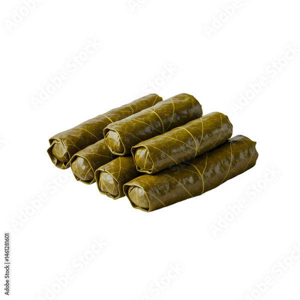 Fototapeta Delicious Grape Leaves A Culinary Delight isolated on Transparent Background
