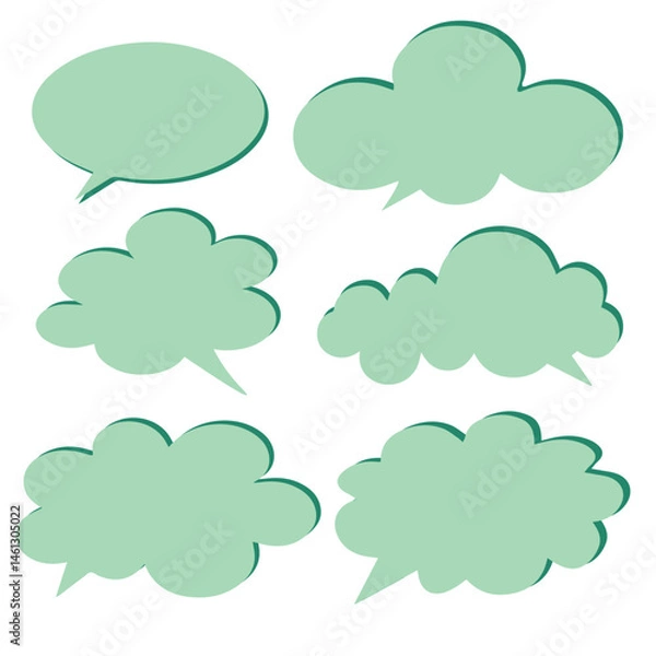 Obraz set of comic speech bubbles