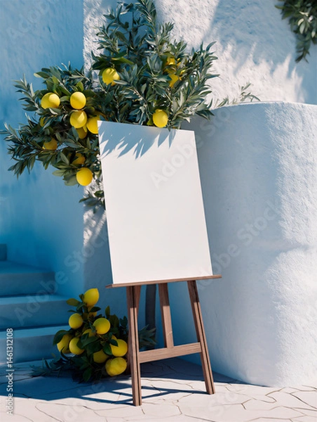Obraz Mockup Vertical Banner 24x36'' in Mediterranean Welcome Style