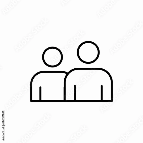 Obraz Team people group icon vector sign