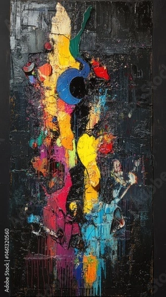 Fototapeta Abstract Composition of Vibrant Colors and Textures