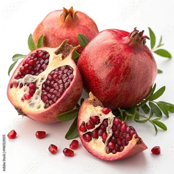Obraz pomegranate on white background